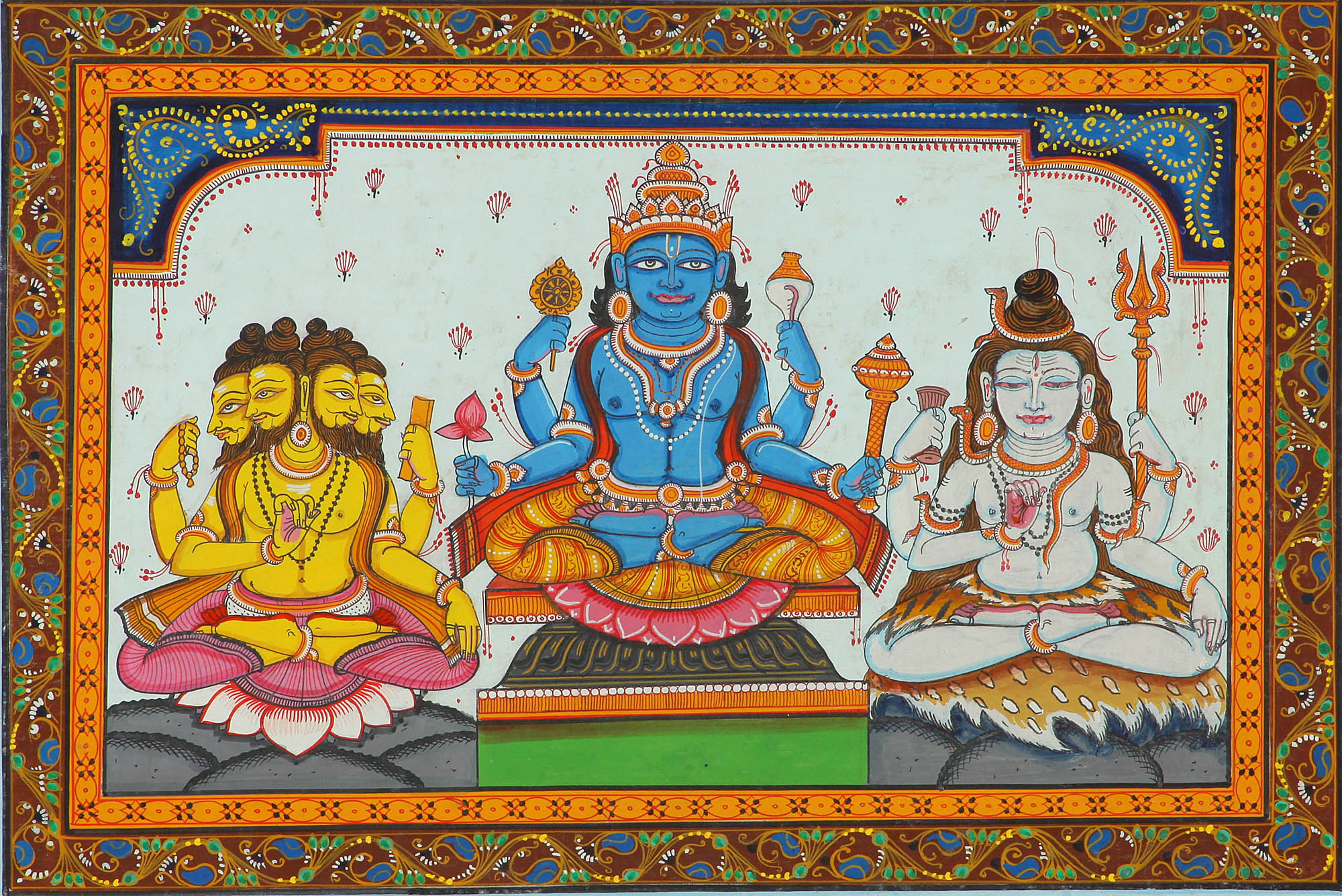 god Brahma Vishnu Mahesh images – Famous Hindu Temples and Tourist ...